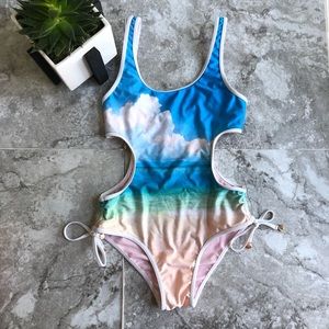 Wildfox Paradise Beach one piece cutout swimsuit